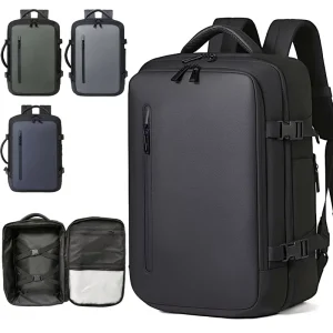 Custom LOGO Men’s Luxury Business Travel Laptop Backpack Multi Functional Waterproof Oxford Computer Bag Dry Wet Separation