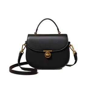 Custom LOGO Women’s Designer Saddle Bag Girl’s Fashion Handbags Purse Shoulder Bag Brown Vintage Leather Crossbody Bags H277