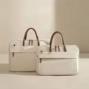 Custom Ladies 16-inch Laptop Bag Travel Business Briefcase Handbag with Solid Color Nylon Case Zipper Closure for Work