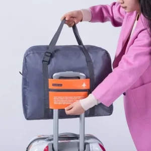 Custom Large Luxury Fashion Geometric Pattern Zipper Closure Lightweight Waterproof Polyester Solid Color Travel Luggage Bag