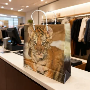 Custom Large Matte PE Square Bottom Tote Bag for Russian Market Soft Touch Non-Glossy Shopping Bag Supermarket Exhibition