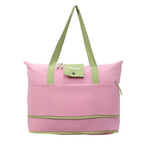 Custom Lightweight Nylon Travel Bag With Luggage Strap Large Capacity Expandable Duffel Bag Durable Multi functional Sports Bag