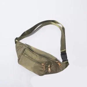 Custom Logo Acceptable Fashion Adjustable Belt Travel Sport Unisex Canvas Fanny Pack Waist Bag
