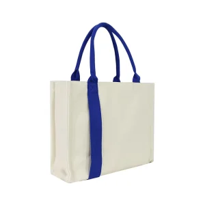 Custom Logo Canvas Tote Bag High End 100% Cotton 35*25*12cm Size For Exhibition Activities And Enterprise Advertising