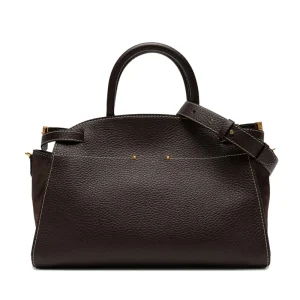 Custom Logo Classic Elegant Black Leather Handbag for Women