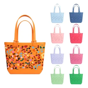 Custom Logo Clear EVA Two Open Durable Casual Tote Beach Organizer Large Capacity Waterproof Storage Bag Travel Daily Use