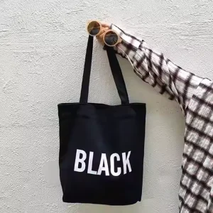 Custom Logo Cotton Tote Shopper Bag Promotional Blank Canvas With Personalised Logo