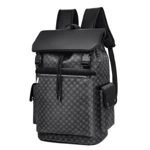 Custom Logo Design Fashion Men Laptop Backpack Large Capacity Luxury Designer Print Businessmen Backpack