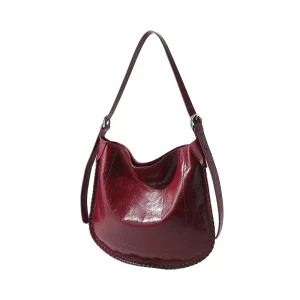 Custom Logo Design Genuine Leather Women Tote Handbags Large Capacity Crossbody Bag Fashion Vintage Ladies Shoulder Bags
