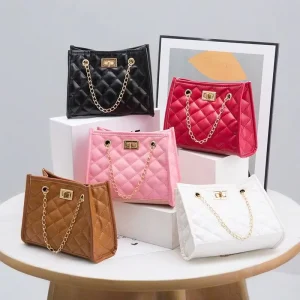 Custom Logo Designer Lock Purses and Handbags Female Leather Shoulder Bags Ladies Messenger Bag Luxury Handbags for Women