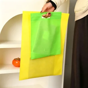 Custom Logo Die Cut Non Woven Bag Eco Friendly Reusable Shopping Bag for Supermarket Boutique Exhibition Promotion Pouch