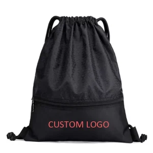 Custom Logo Drawstring Printed Polyester Gym Bags Training Gymsack Polyester Waterproof Drawstring Bag