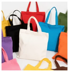 Custom Logo Eco Friendly Cotton Tote Bag Natural Organic Canvas Shopping Bag for Skin Care Travel Makeup Tools Storage for Gifts