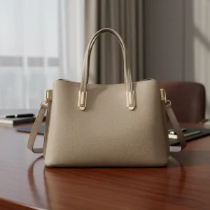 Custom Logo Elephant Gray Genuine Leather Handbags Women Top Grain Cowhide Tote Bag Fashion Ladies Shoulder Crossbody Bag