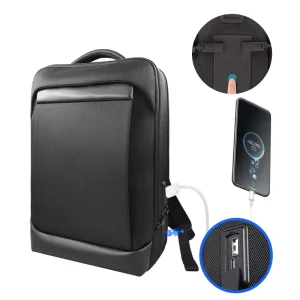 Custom Logo Fingerprint Lock Travel Backpack Anti Theft Business Laptop Backpack Travel Slim Computer Usb Man Backpack