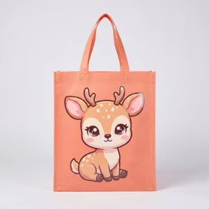 Custom Logo Full Color Digital Print Laminated Non Woven Bag Cute Animal Cartoon Printed Tote for Back to School Bag