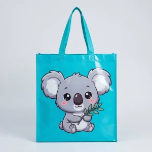 Custom Logo Full Color Digital Print Laminated Non Woven Bag Cute Animal Cartoon Printed Tote for Beach Vacation Bag