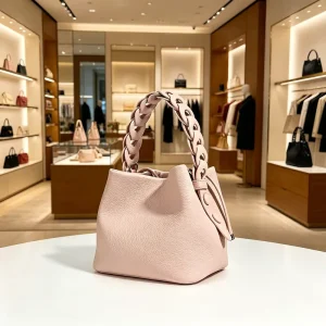 Custom Logo Full Grain Cowhide Leather Small Bucket Bags for Women Elegant Versatile Fashion Purses and Handbags Bucket