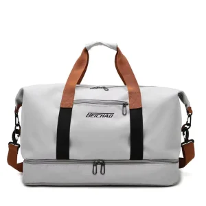 Custom Logo Gym Fitness Duffel Bag Travel or Gym Travel & Sports Weekender Large Capacity Travel Bag With Shoes Compartment