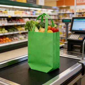 Custom Logo High Quality Non Woven Tote Shopping Bag Recyclable and Biodegradable for Supermarket Use