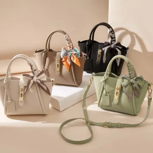 Custom Logo Ladies High-end Genuine Leather Bags Bucket Shoulder Hand Bag Woman Cross Shoulder Bags for Supplier