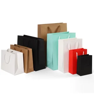 Custom Logo Luxury Cardboard Shopping Gift Bags High Quality Recyclable Biodegradable Promotion