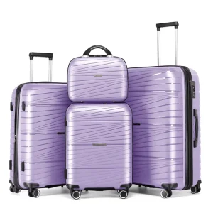 Custom Logo Luxury Trunk Cosmetic Train Case Bag Fashionable Softside Carry On Spinner Trolley for Women Traveling Set