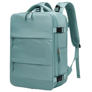Custom Logo Men’s Fashionable Polyester Laptop Bag Smart USB College School Bag Zipper Big Capacity Waterproof