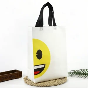Custom Logo Non Woven Tote Reusable Recyclable 190E High Hardness Fastener Ultrasonic Printed Conveyor Belt Supermarket