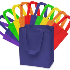 Custom Logo Nonwoven Biodegradable Recyclable Eco friendly Reusable Shopping Tote Bags Custom Color Patch Handle for Promotional