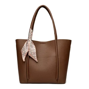 Custom Logo PU Medium Large-Capacity Single-Shoulder Trendy Versatile Handbag Durable Tote Bag