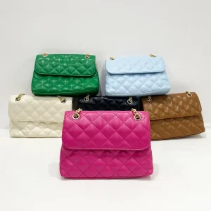 Custom Logo PU Shoulder Bag High Quality Fashion Chain Leather Cross Body Bag