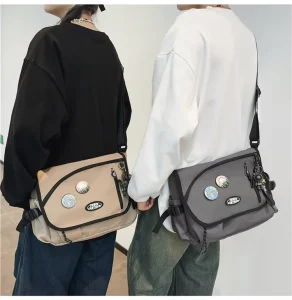 Custom Logo Print New Style Women Messenger Bag Fashion Student Large Capacity Nylon Single Shoulder Men Crossbody Sling Bags