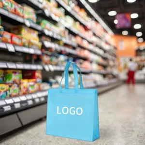 Custom Logo Print Reusable Laminated Non Woven Grocery Carry Bag Low Price Ecological Shopping Tote Bags for Superet Gift