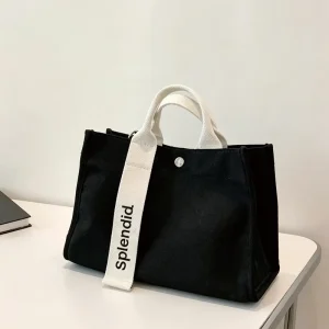 Custom Logo Printed Colorful Canvas Bags Reusable Cotton Grocery Bags Dual Purpose Eco Friendly Totes Shopping Cotton Handle Bag