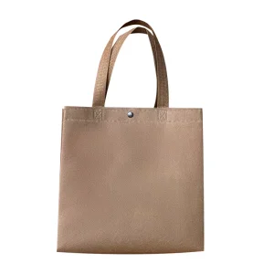 Custom Logo Printed Eco Friendly Reusable Shopping Bag with Snap Button Durable Non woven Fabric Tote Bag for Gift