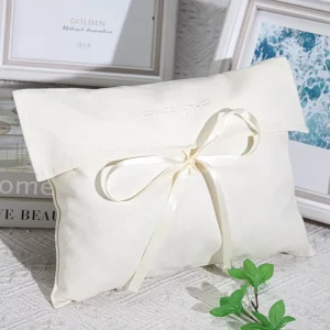 Custom Logo Printed Factory Sale Canvas Flap Packaging Clothes Bag With Ribbon Soild High Capacity Envelope Cotton Dust Bag