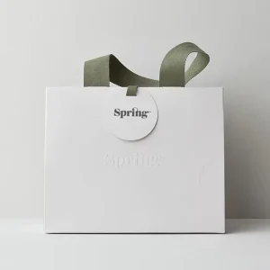 Custom Logo Printed Shopping Paper Bags Environmental Exclusive For Supermarket Use With Private Label