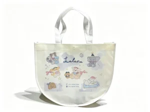 Custom Logo Screen Printed Cartoon Non Woven Tote Bag Reusable Grocery Shopping Bag for Kids