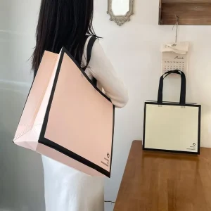 Custom Logo Size Colorful Bulk Reusable Eco Friendly Heat Bonding Non Woven Tote Bags Digital Printing Recyclable Exhibition