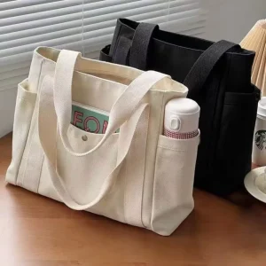 Custom Logo Size Printed Eco Friendly Cloth Reusable Organic Calico Canvas Tote Bag Grocery Cotton Shopping Bags