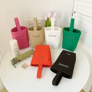 Custom Logo Size Printed Eco Friendly Reusable Organic Calico Canvas Tote Bag Grocery Cotton Shopping Bags