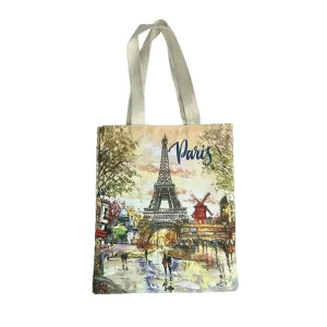 Custom Logo Tote Messenger Shopping Bags Promotional Cotton Canvas Woven Reusable Folding Style with Handle