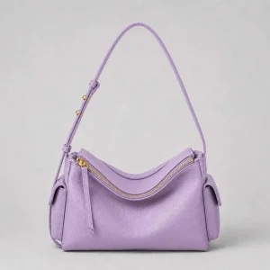 Custom Logo Trendy Luxury Handbags Minimalist Women Hobo Bag Large Capacity Shoulder Bags With Sides Two Pockets