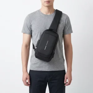 Custom Logo Waterproof Anti Theft Fashion Travel Usb Charging Laptop Messenger Shoulder Crossbody Chest Sling Bag For Men