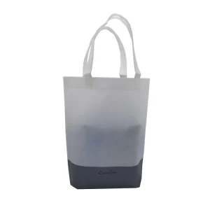 Custom Logo White Reusable Non Woven Tote With Handles Durable Stronger Non Woven Fabric Shopping Bag for Packaging Grocery