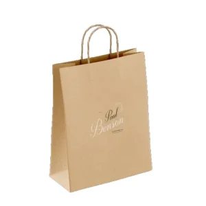 Custom Luxury Eco Friendly Recyclable Kraft Art Paper Christmas Reusable Shopping Bag Embossing Your Own Logo for Shoes Clothing