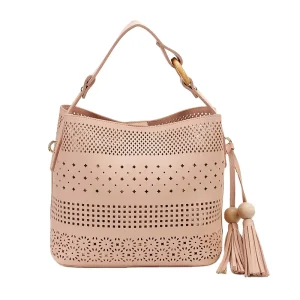 Custom Luxury Famous Brands Women’s Fashion Handbags Two Straps Pu Leather Zipper Closure Hollow Design Portable for Daily