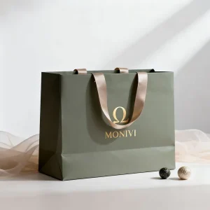 Custom Luxury Paper Shopping Gift Bags With Your Own Logo Personalized Packaging Manufacturer Business Brand Fashion Paper Bag