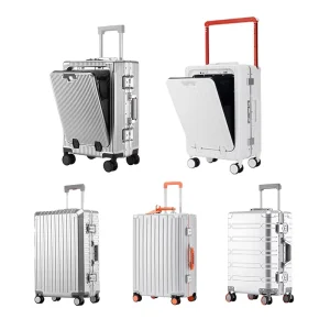 Custom Luxury Travel Trolley Suitcase Luggage New Magnesium Aluminum Alloy with Wheels Carry on Suitcases Genre